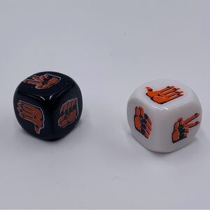 Rock Paper Scissors Dice with Travel Pouch